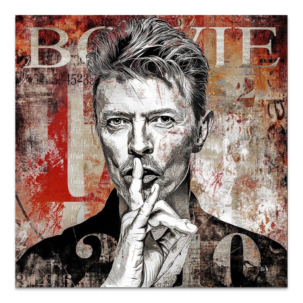 David Bowie Abstrakt Luxury Style AluDibond Bild INGALERIE