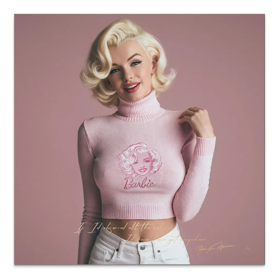 Marilyn Monroe Blush Alu Dibond Wandbild