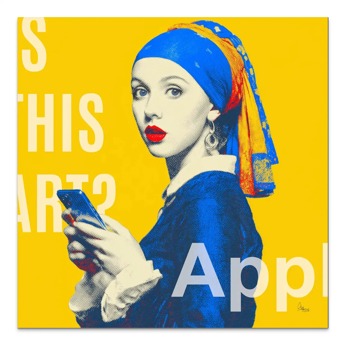 Das Mädchen mit dem Perlenohrring Alu Dibond Bild