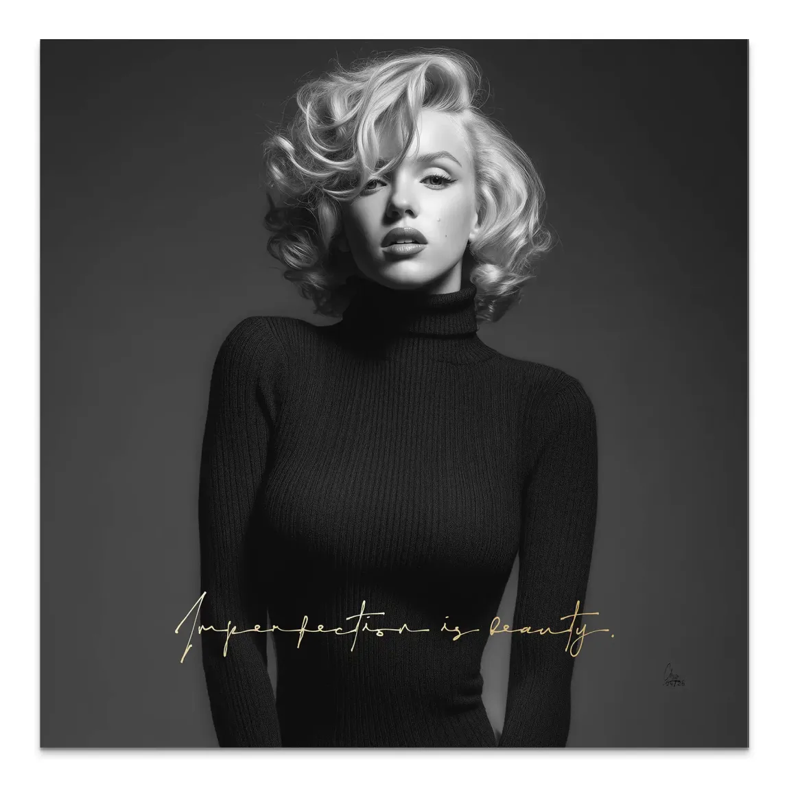 Marilyn Monroe Imperfection Alu Dibond Wandbild