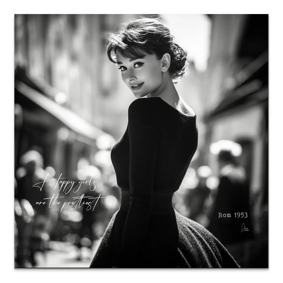 Audrey Hepburn Roma Alu Dibond Bild