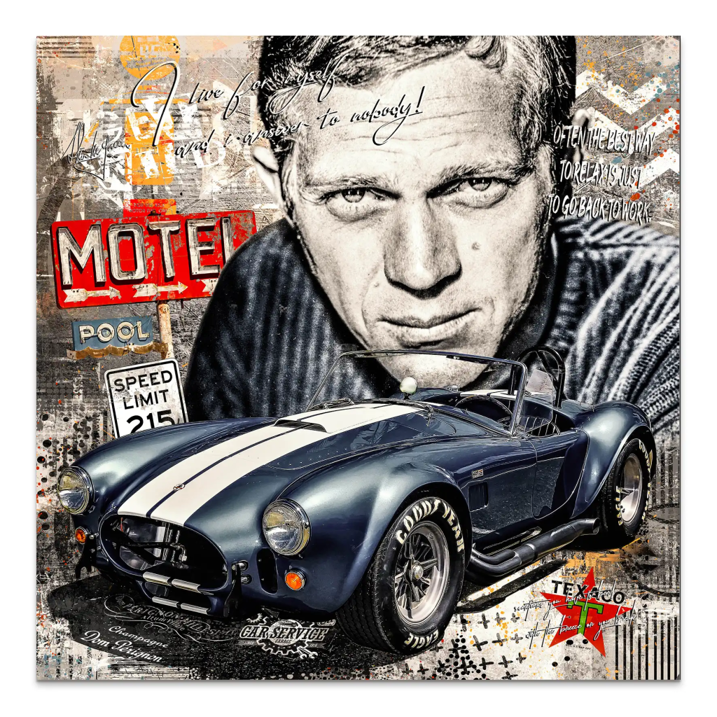 Steve AC Cobra Pop Art AluDibond Bild INGALERIE