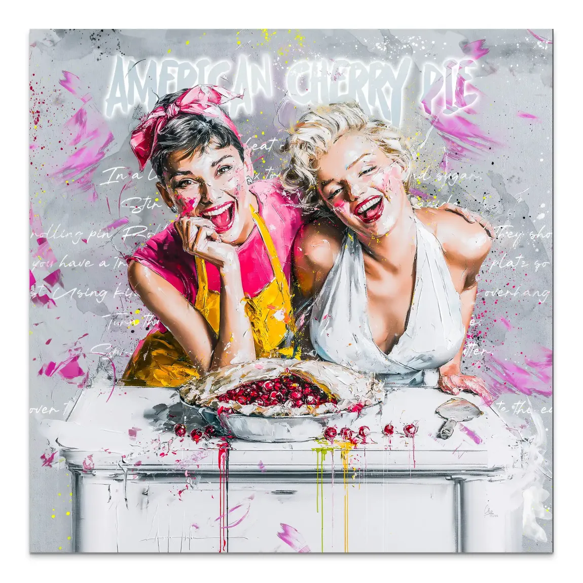 Audrey Marilyn Glam Alu Dibond Wandbild