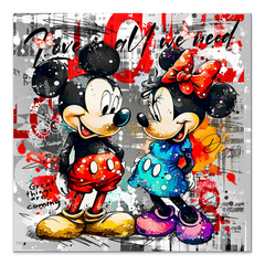 Micky Minnie Love Alu Dibond Bild