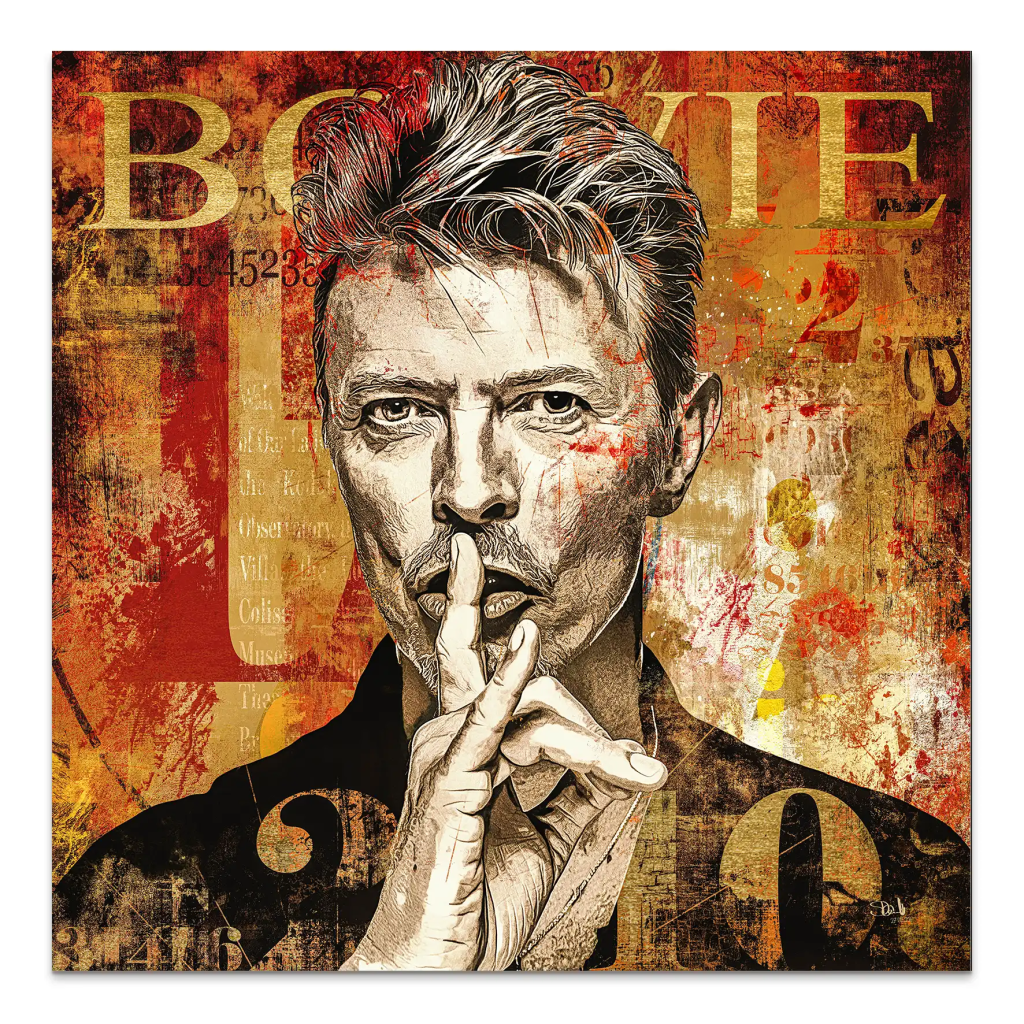 David Bowie Abstrakt Modern Style AluDibond Bild INGALERIE