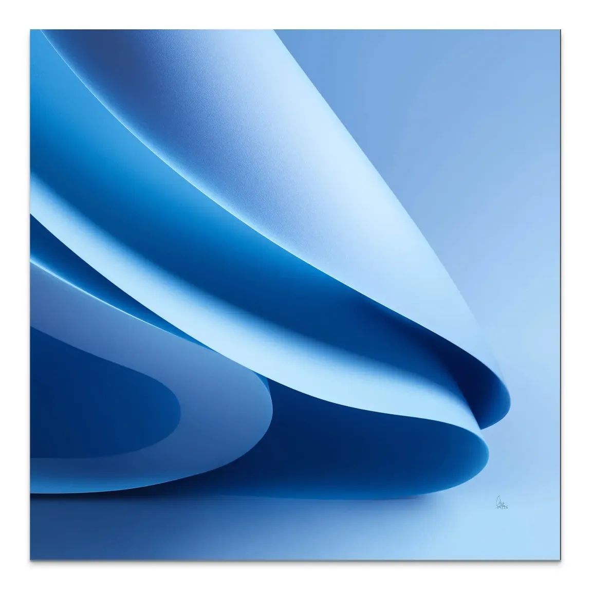 Blue Flow Alu Dibond Wandbild