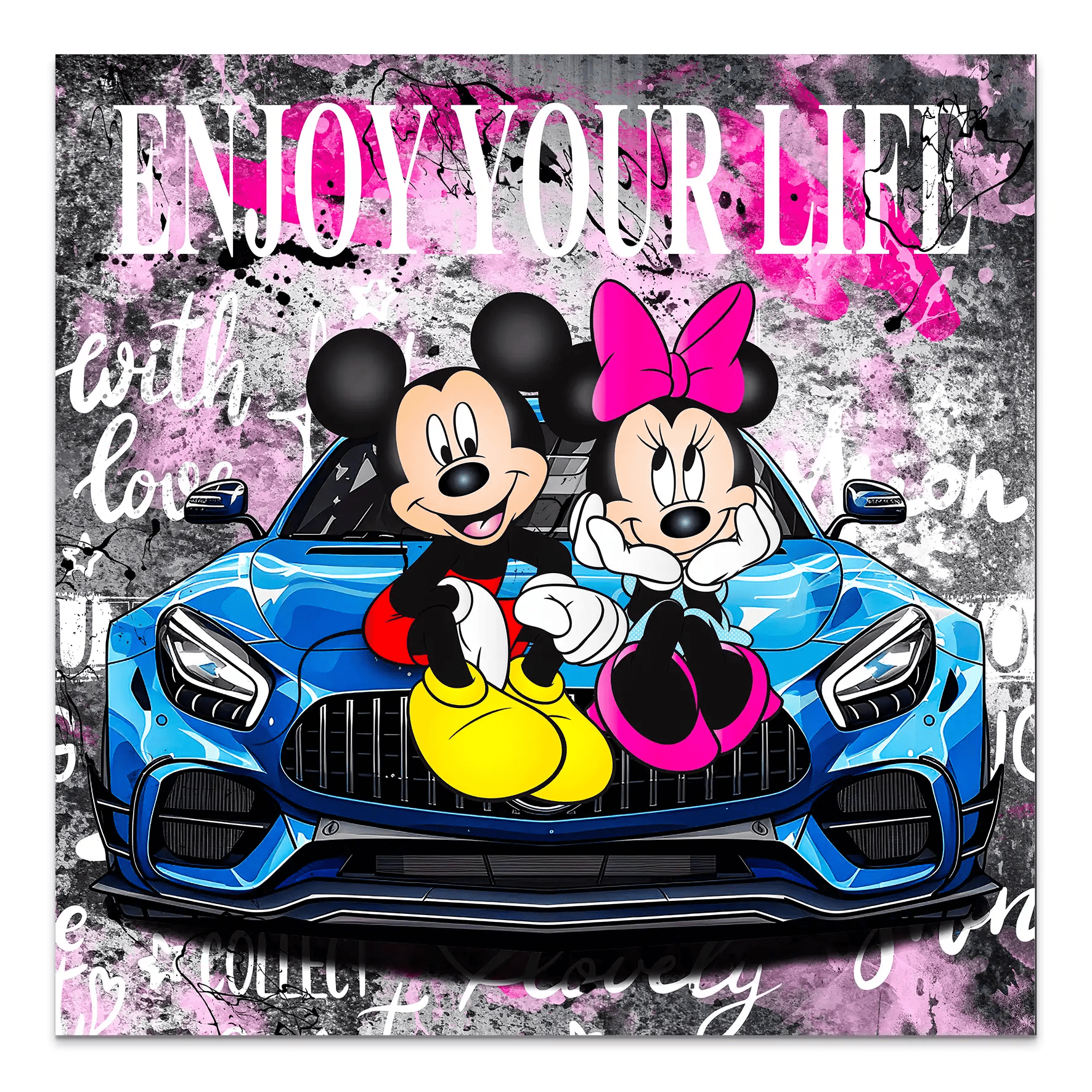 Micky & Minnie Enjoy AluDibond Bild INGALERIE