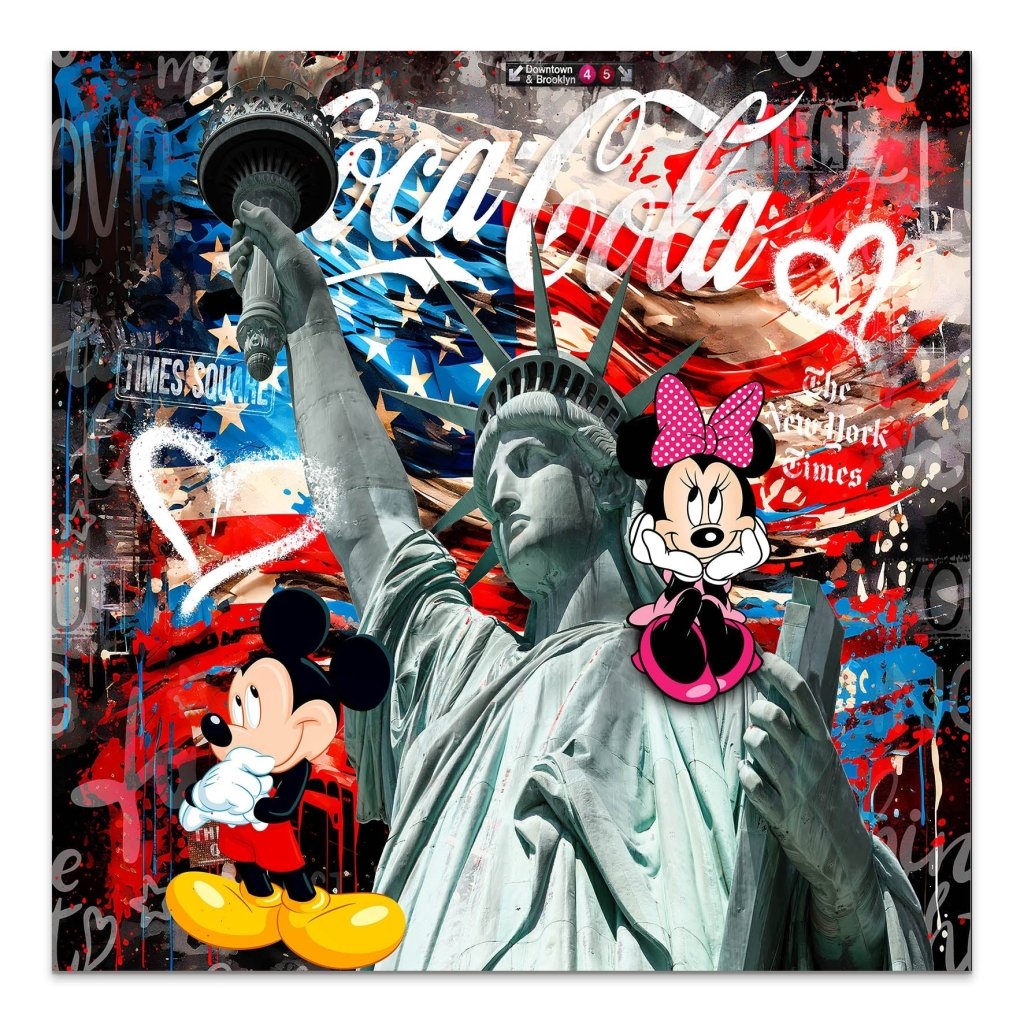 Micky USA Pop Art AluDibond Bild INGALERIE