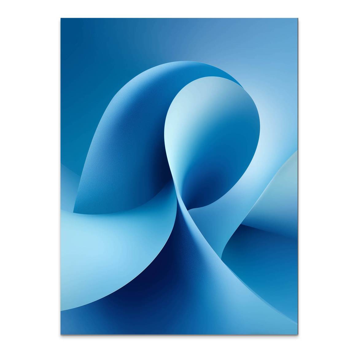 Blaue Welle Alu Dibond Wandbild