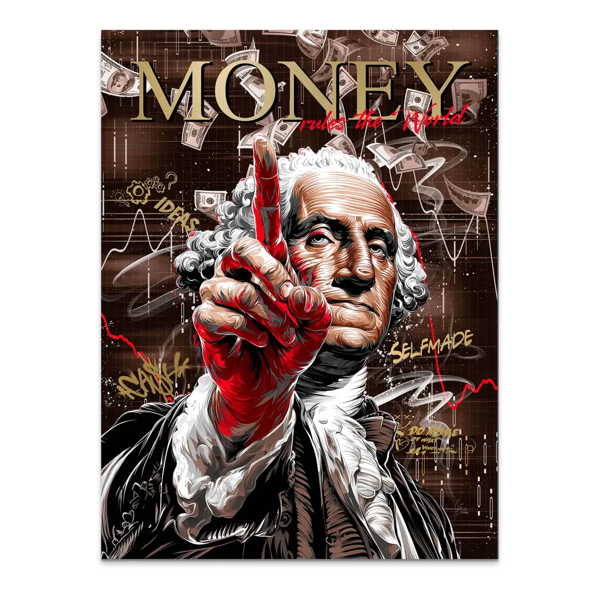 Money Vision Wallstreet Alu Dibond Bild