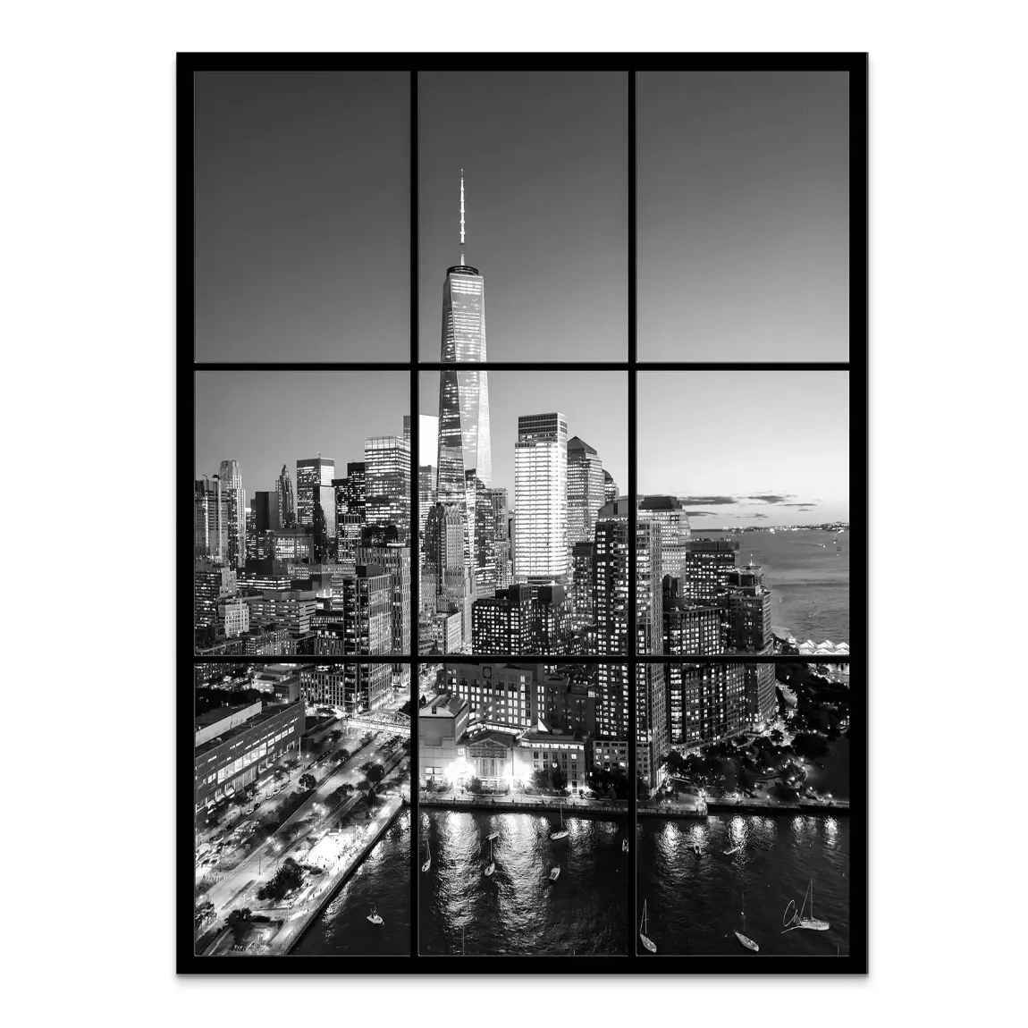 City Lights New York Alu Dibond Bild
