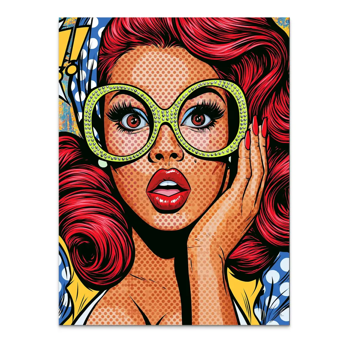 Pop Art Diva Alu Dibond Wandbild