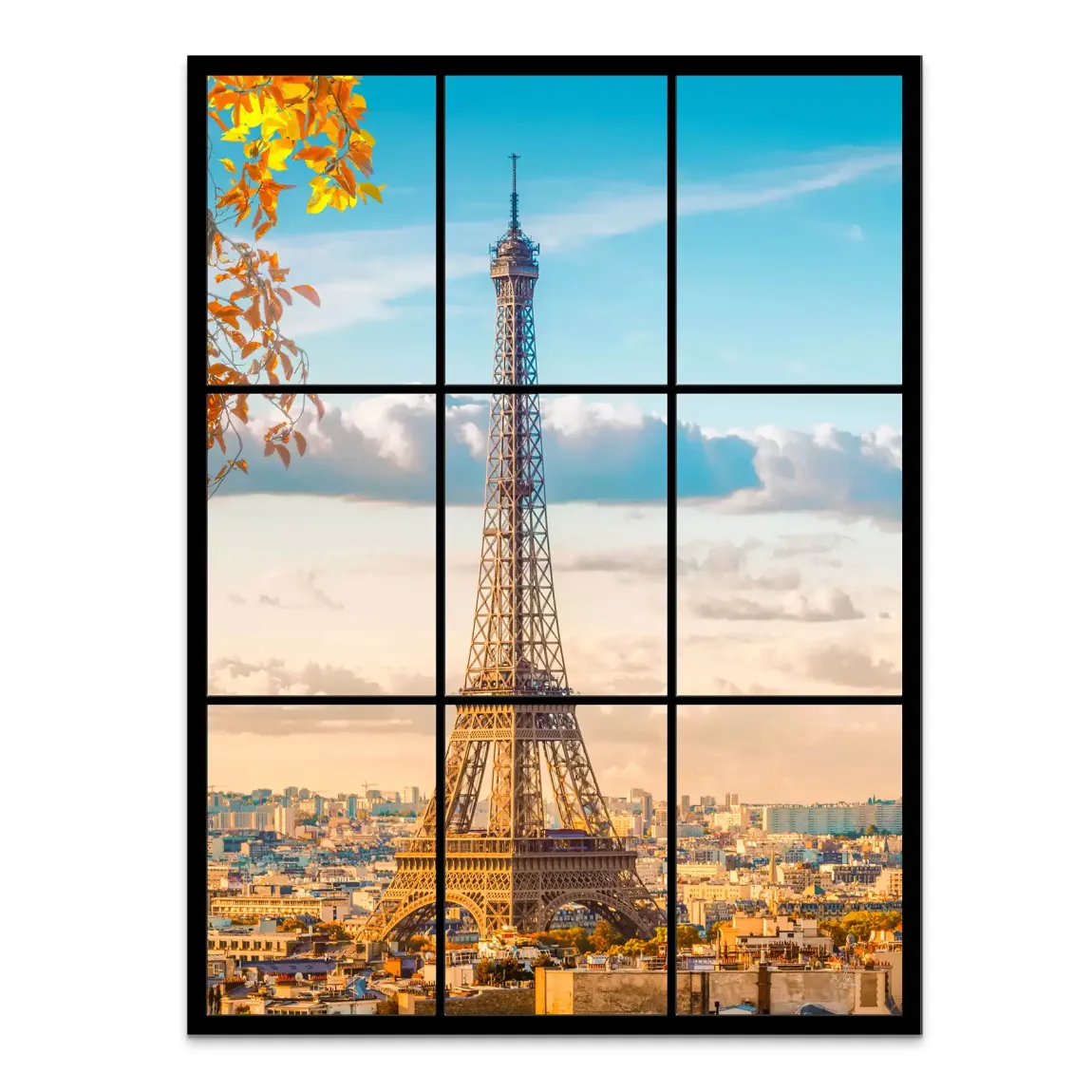 Morning Glow Paris Alu Dibond Bild