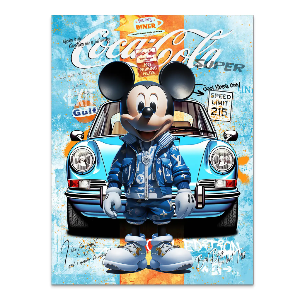 Micky Graffiti Style AluDibond Bild INGALERIE