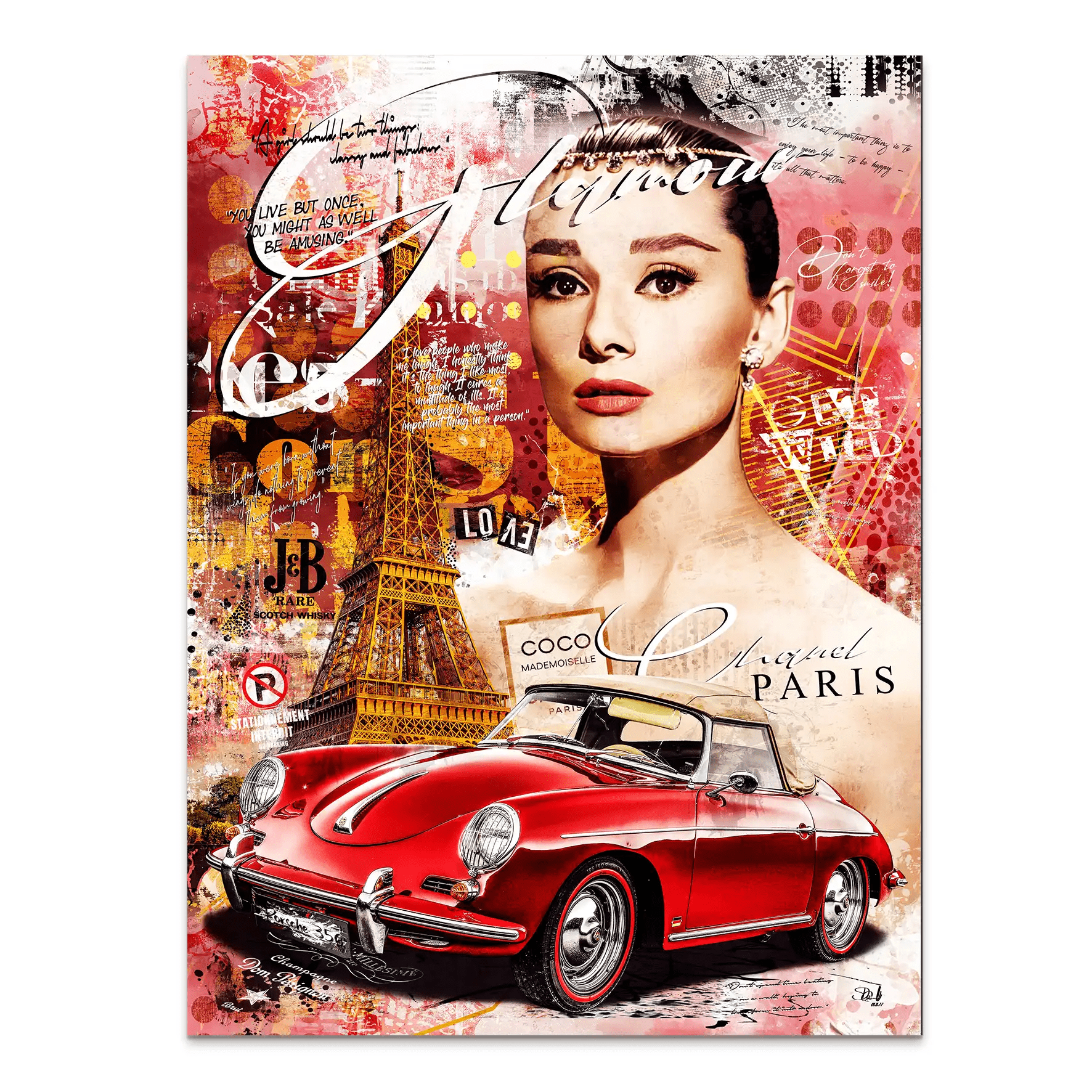 Audrey Paris Pop Art AluDibond Bild INGALERIE