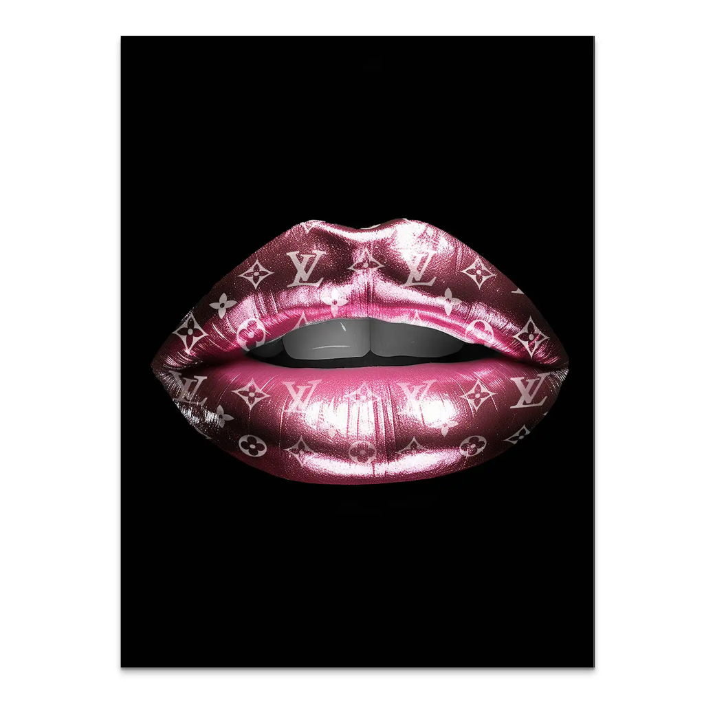 Vuitton Metallic Lips AluDibond Bild INGALERIE