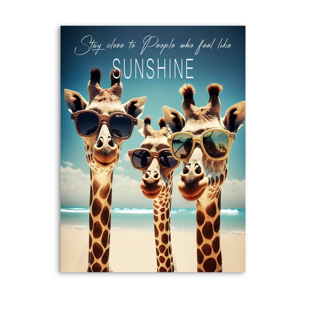 Giraffe Sunshine AluDibond Bild INGALERIE