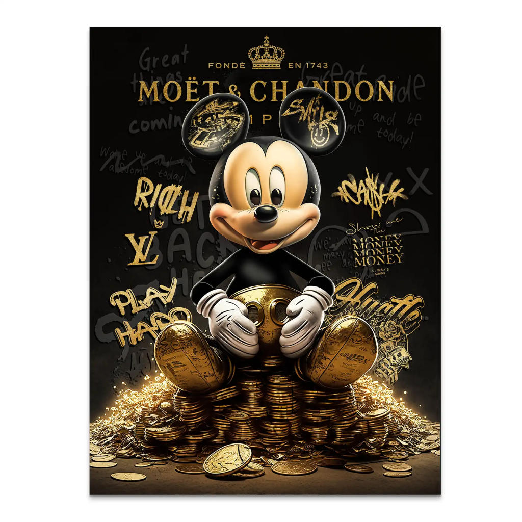 Micky Gold Motivation Pop Art AluDibond Bild INGALERIE