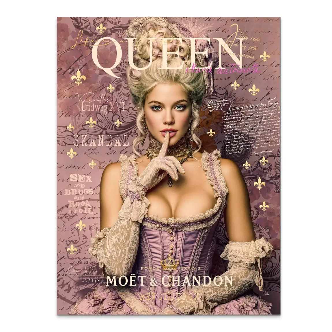 Marie Antoinette Rebell Art Alu Dibond Bild