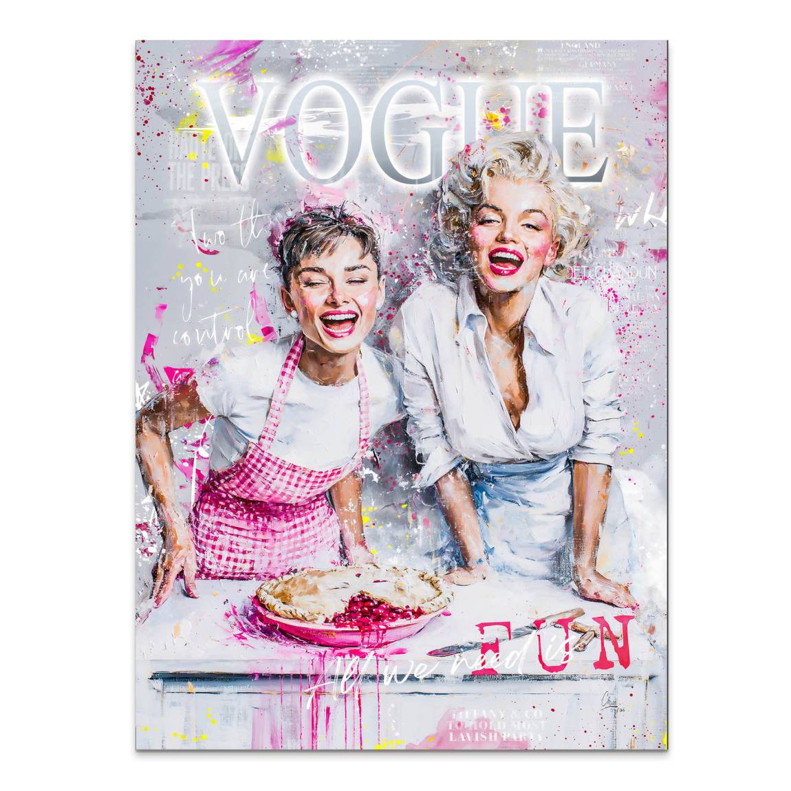Audrey Marilyn Vogue Alu Dibond Wandbild