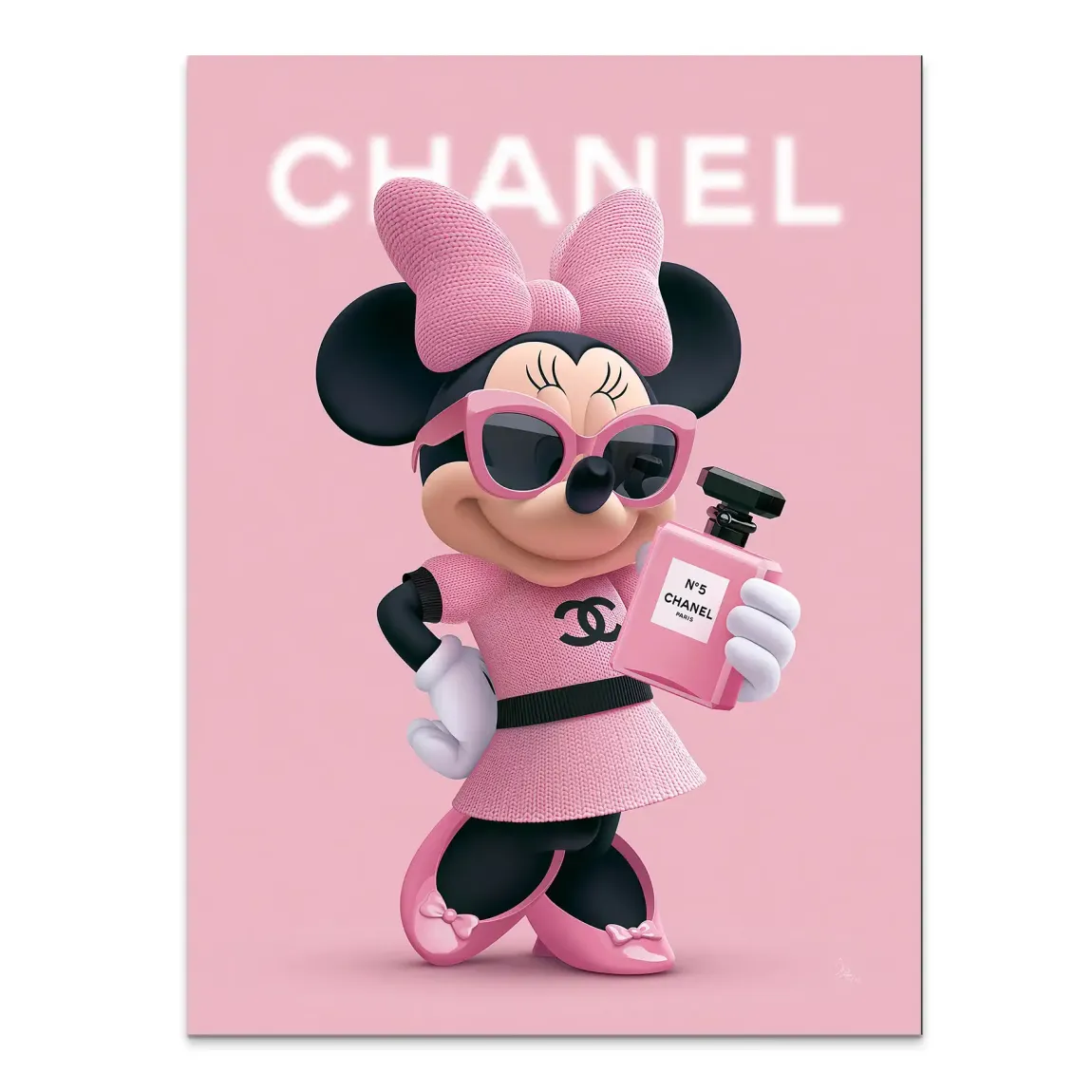 Minnie Rosé Chic Alu Dibond Wandbild