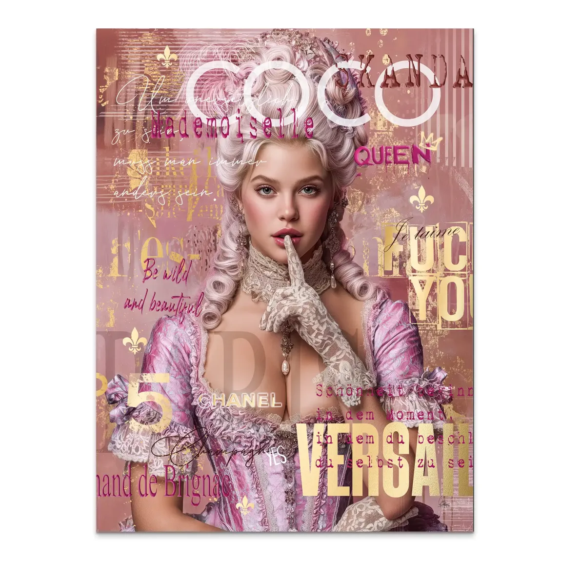 Marie Antoinette Popart Alu Dibond Bild