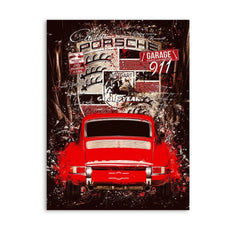 Porsche 911 Retro Style AluDibond Bild