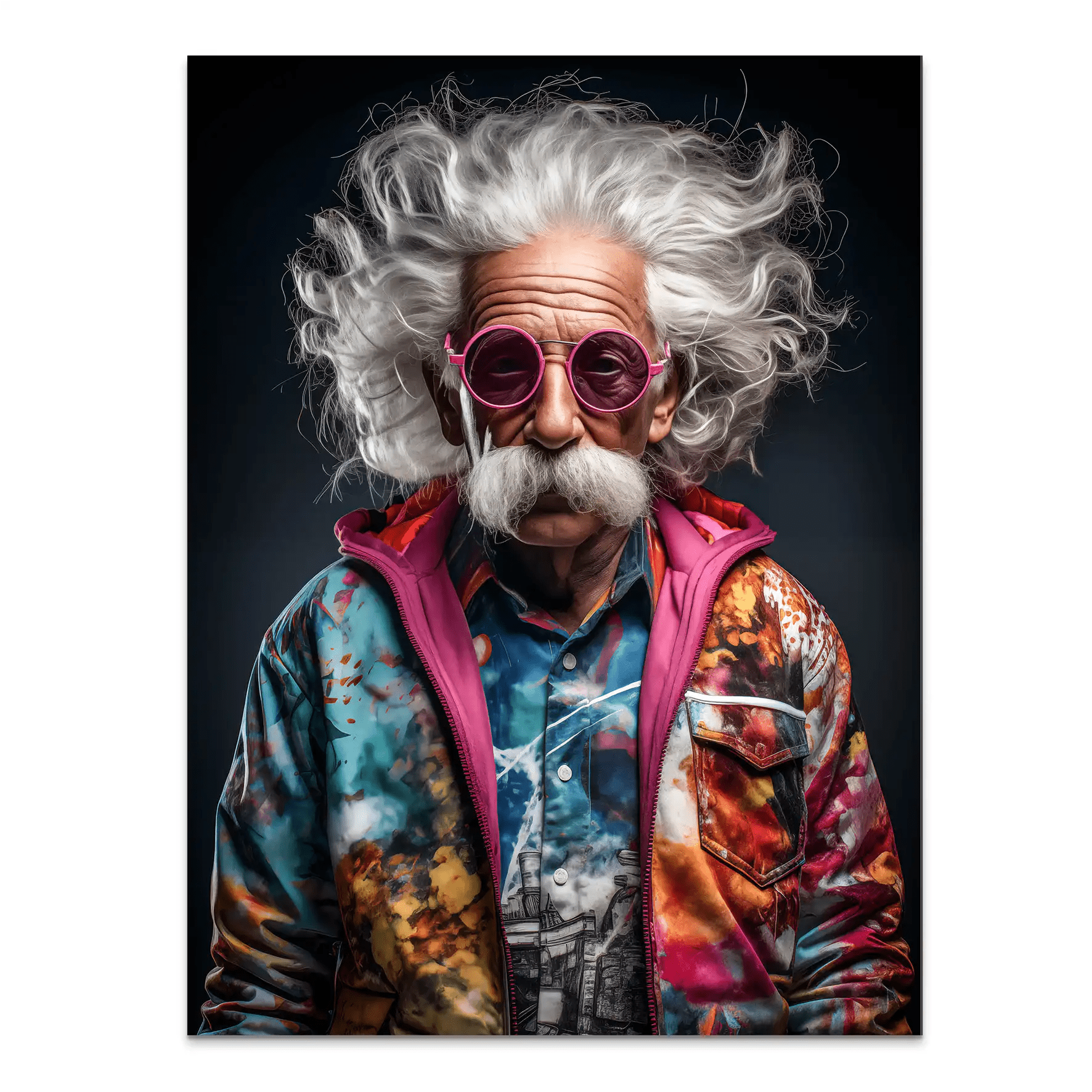 Einstein Hipster Style AluDibond Bild INGALERIE