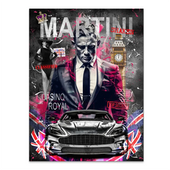 James Bond Royale Martini Alu Dibond Bild