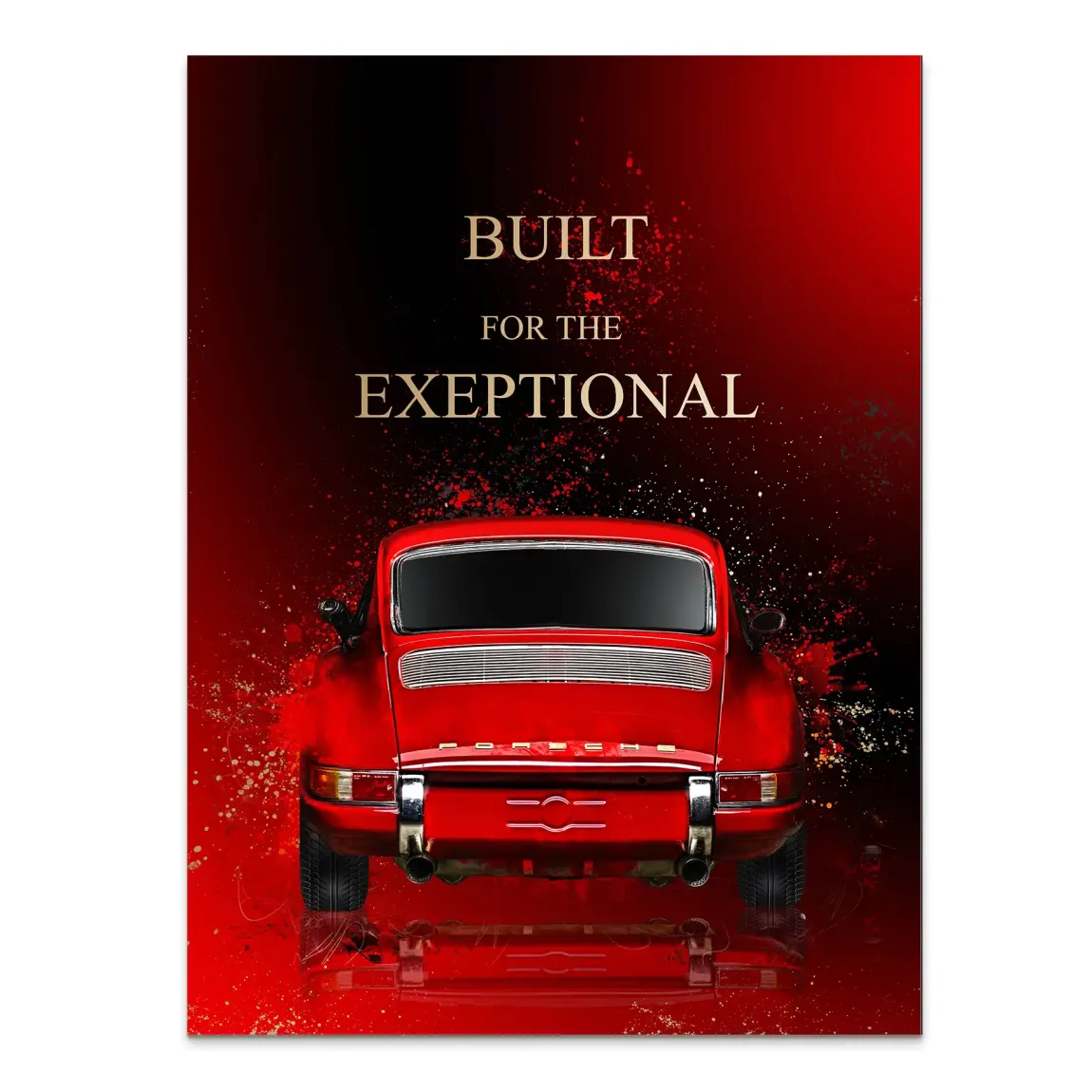 Red Legend 911 Retro Alu Dibond Bild