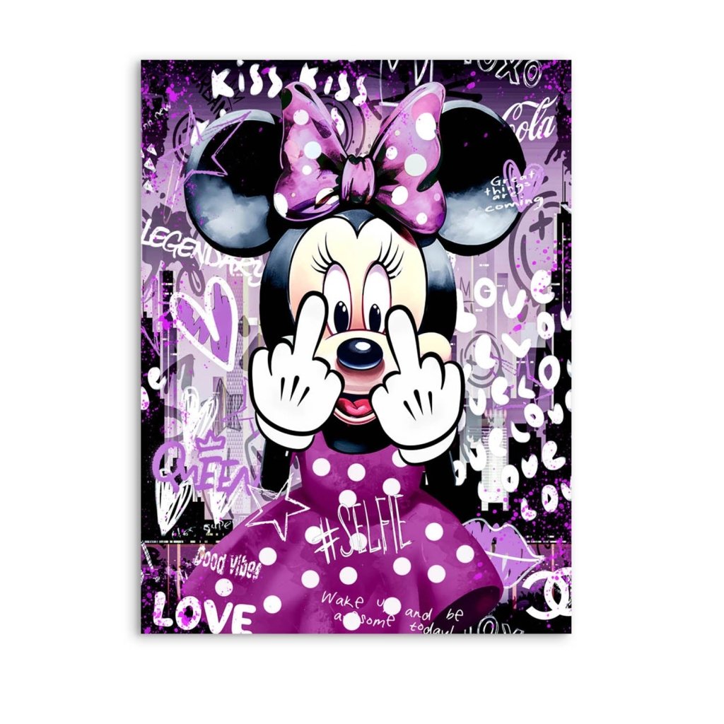 Bad Minnie Pop Art AluDibond Bild INGALERIE