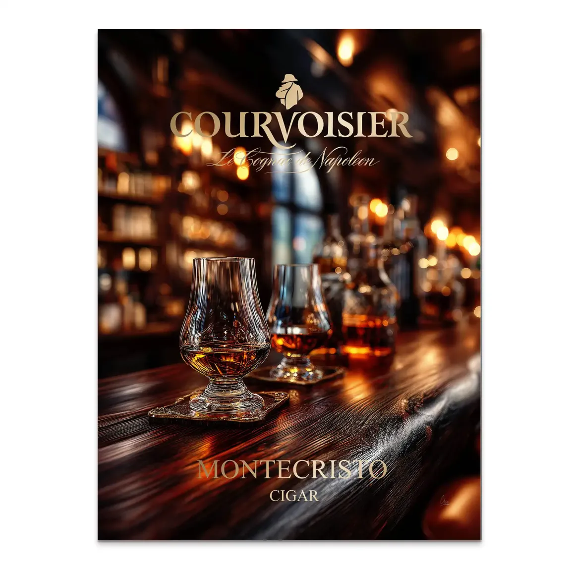 Amber Delight Cognac Alu Dibond Bild