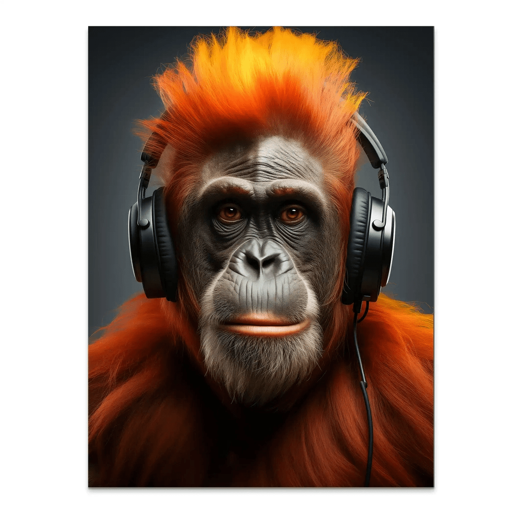 Music Monkey AluDibond Bild INGALERIE