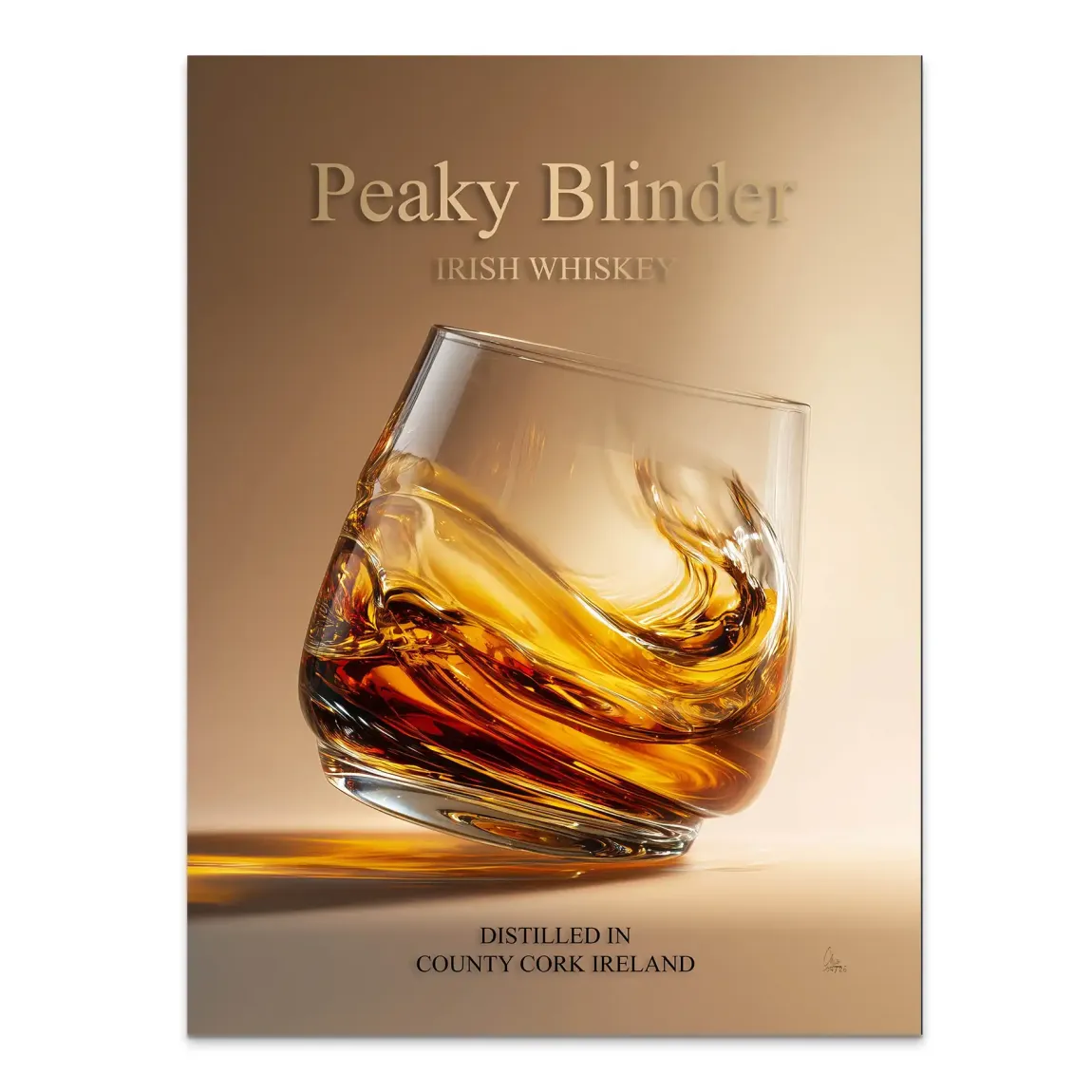 Peaky Whiskey Alu Dibond Wandbild