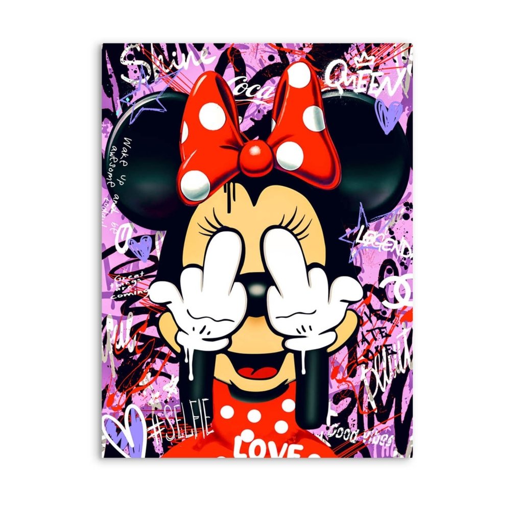 Bad Minnie Street Art AluDibond Bild INGALERIE