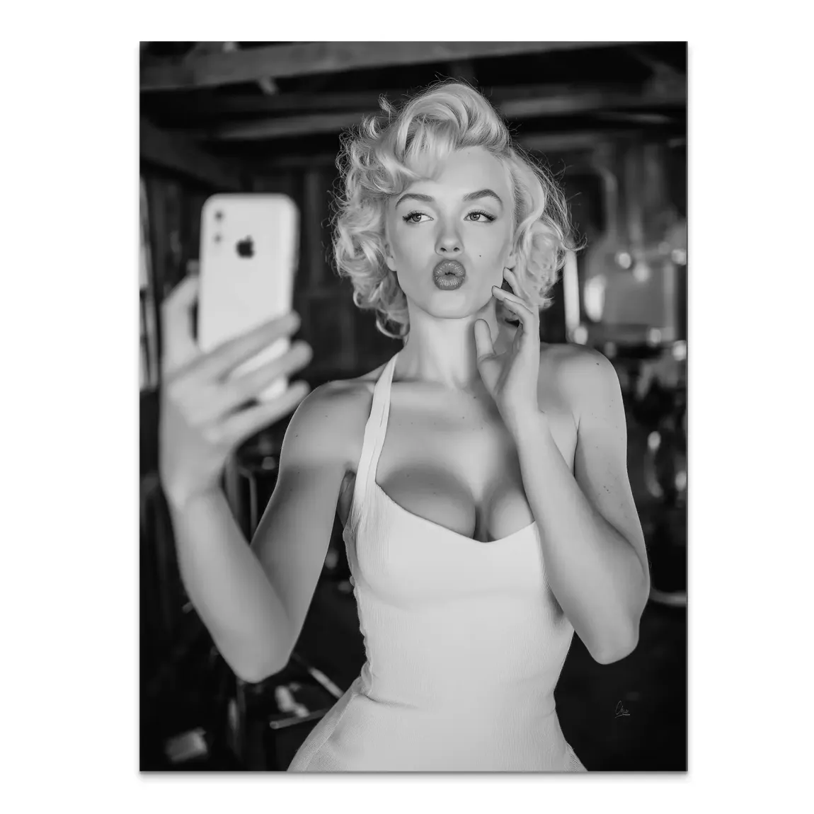 Marilyn Monroe Selfie Alu Dibond Bild