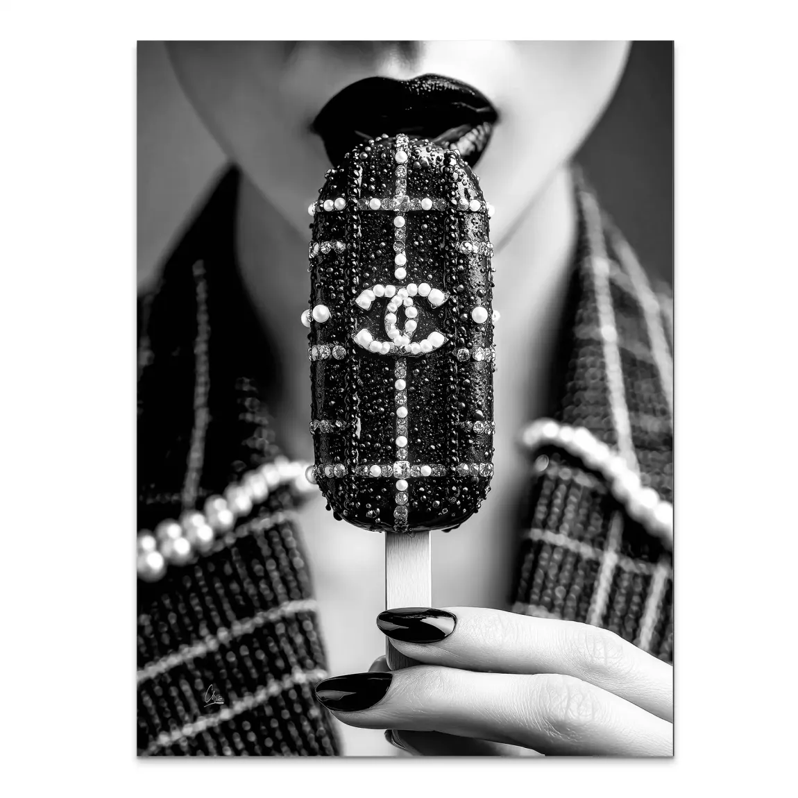 Noir Ice Couture Chanel Alu Dibond Bild