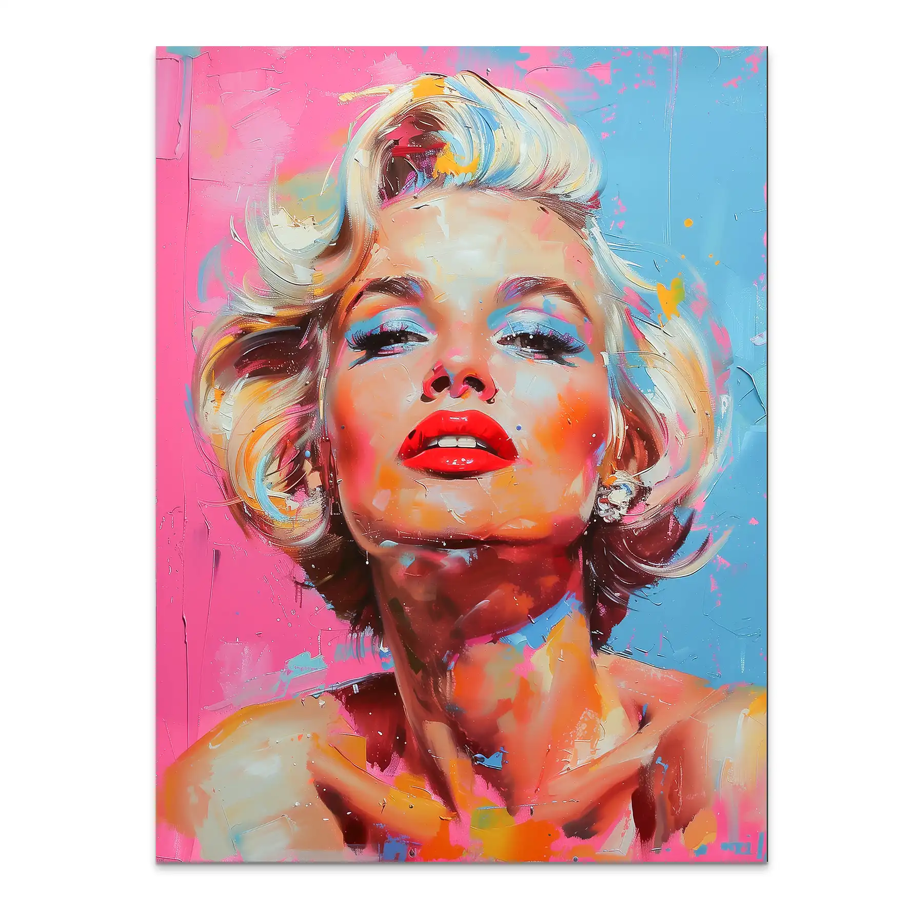 Marilyn Monroe Color Style AluDibond Bild INGALERIE