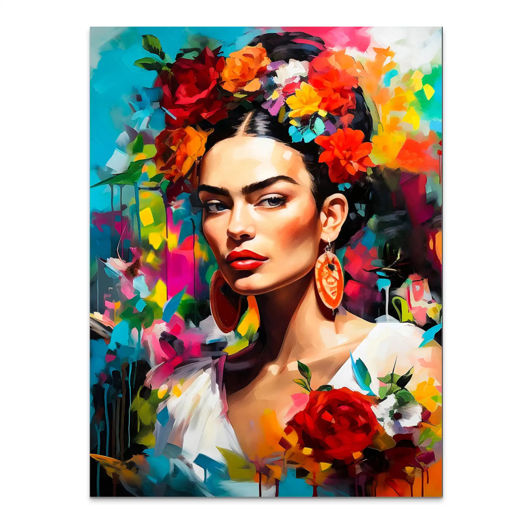 Frida Kahlo Flower AluDibond Bild INGALERIE