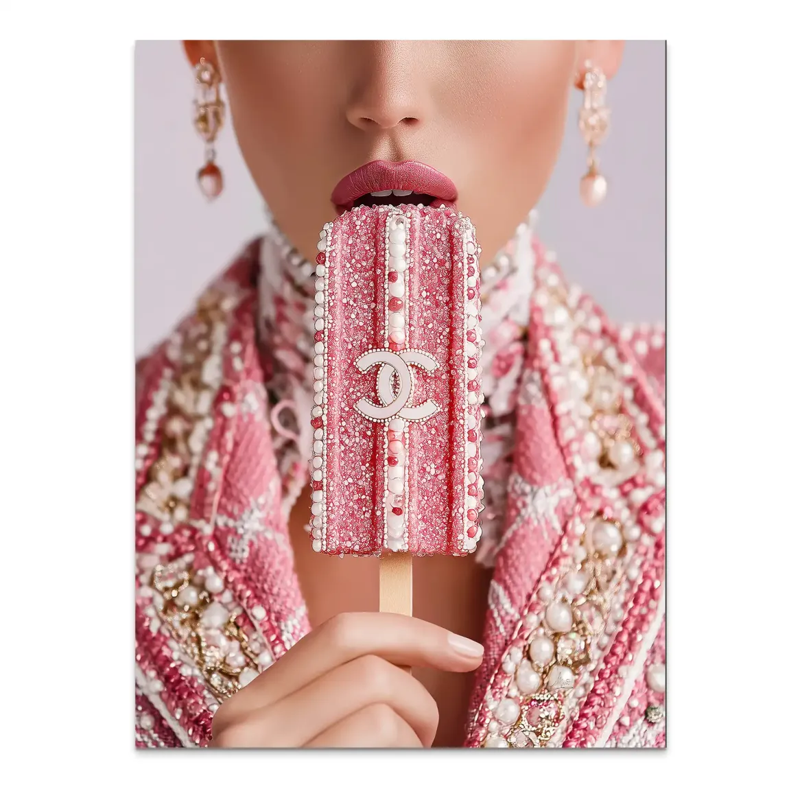 Pink Pearl Ice Couture Chanel Alu Dibond Bild