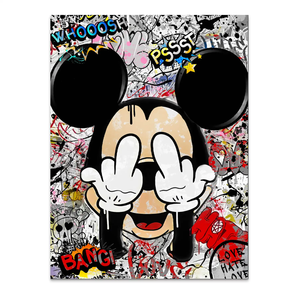 Micky Graffiti Street Art AluDibond Bild INGALERIE