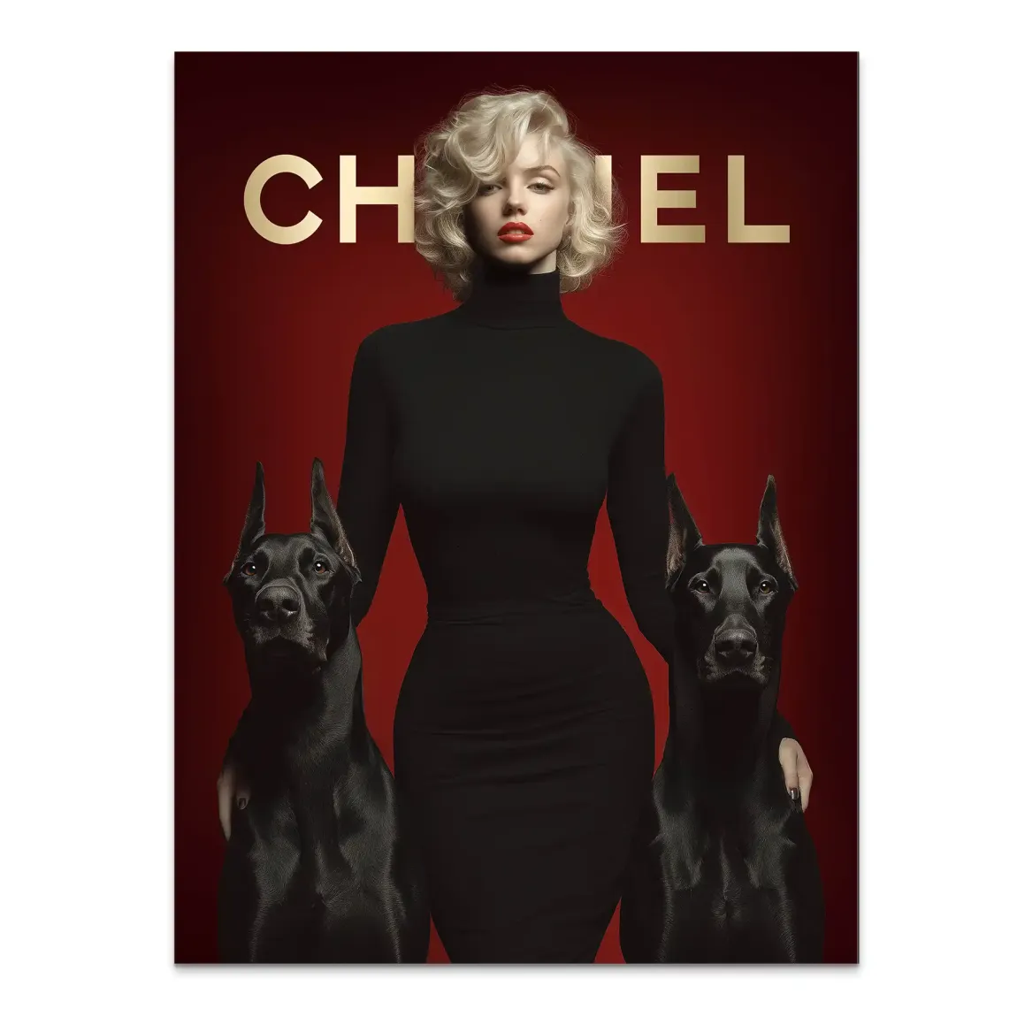 Marilyn Red Coco Alu Dibond Bild