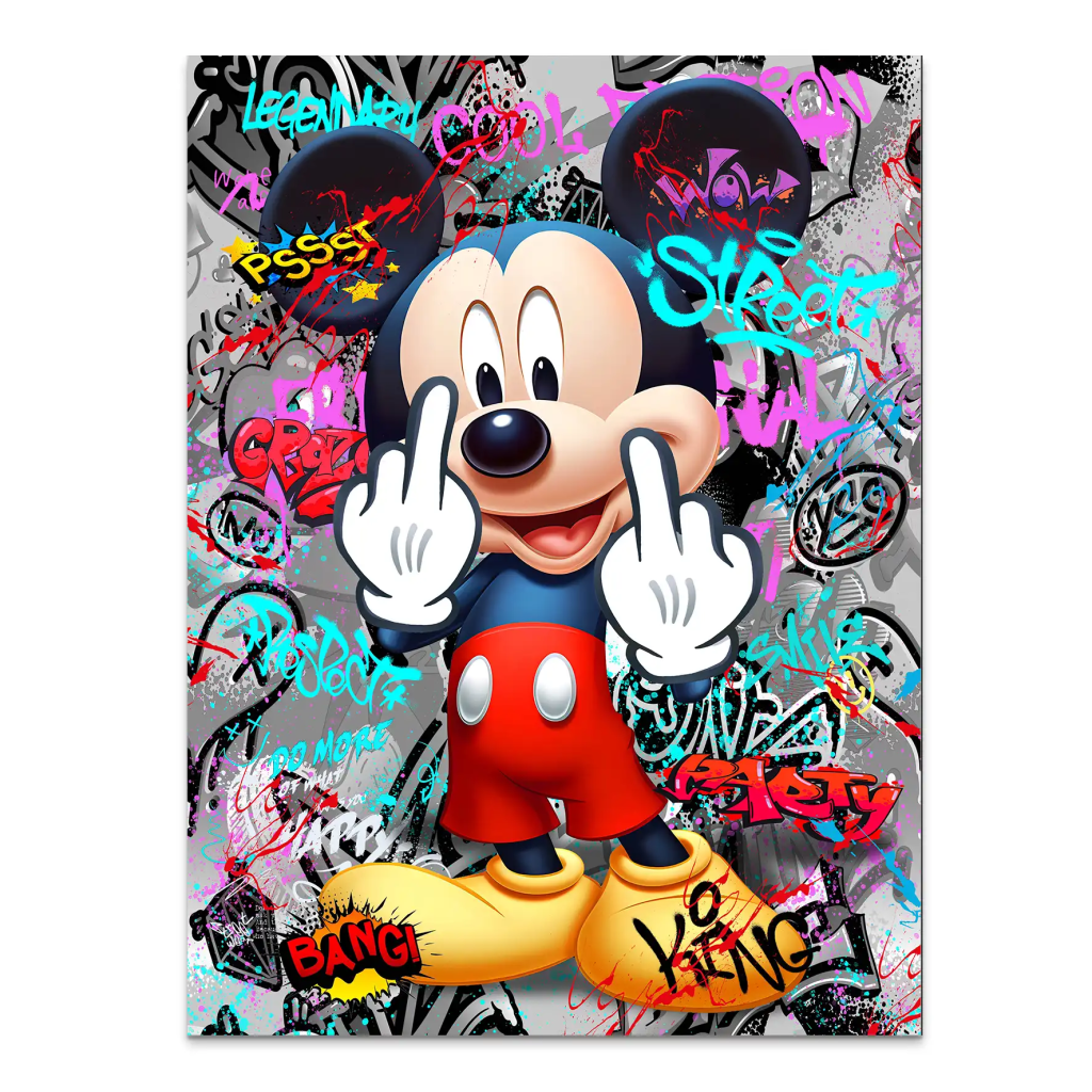 Micky Street Art Style AluDibond Bild INGALERIE