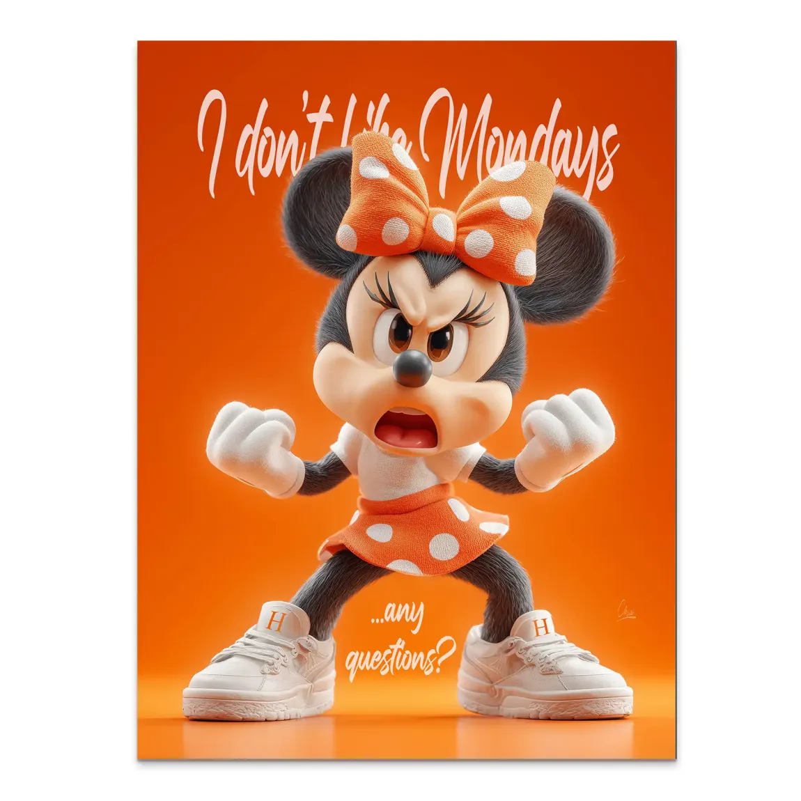 Monday Mood Minnie Maus Alu Dibond Bild