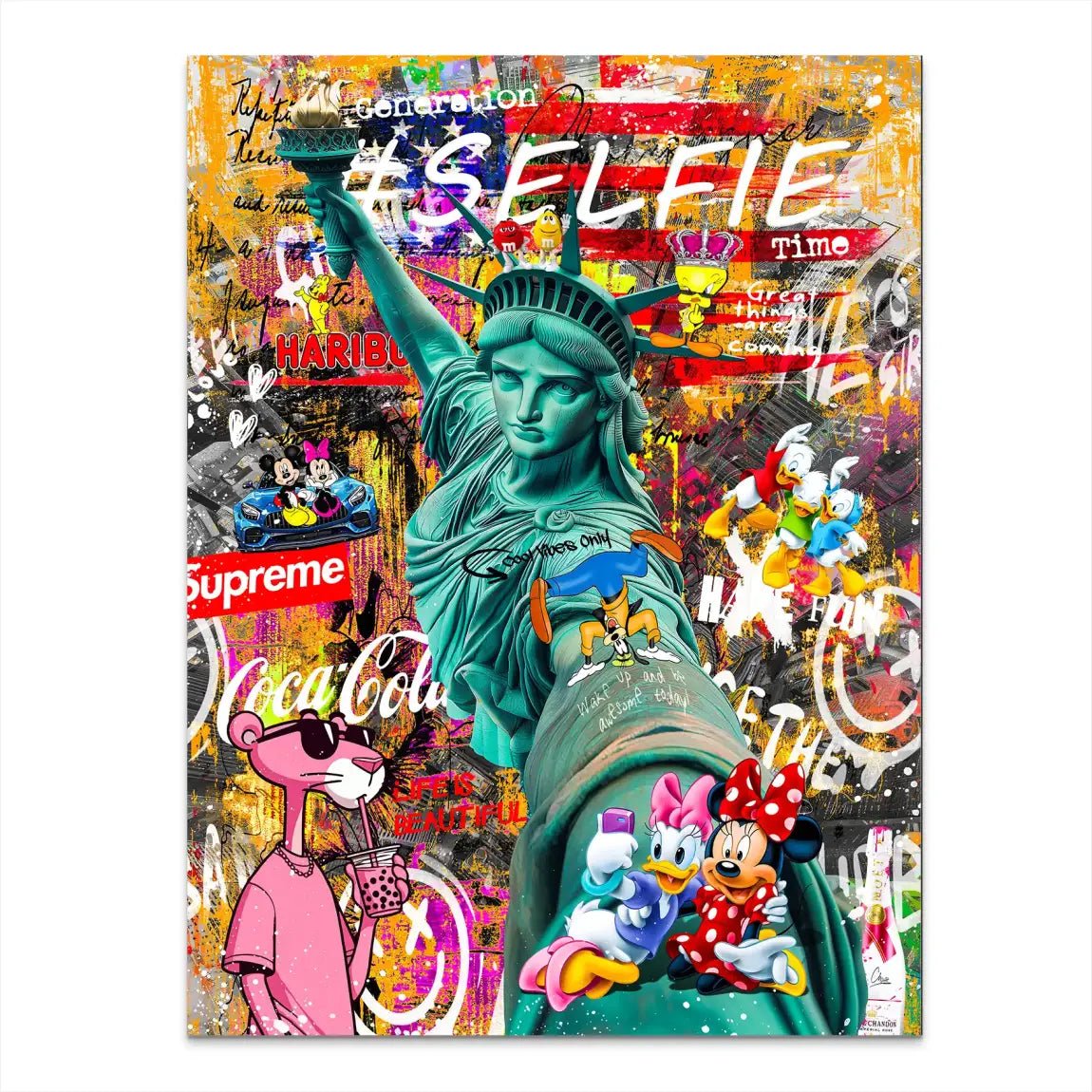 Selfie Pop Art Alu Dibond Bild INGALERIE