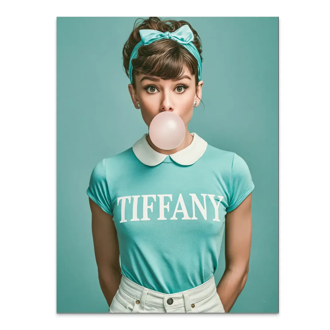 Audrey Bubble Tiffany Alu Dibond Wandbild