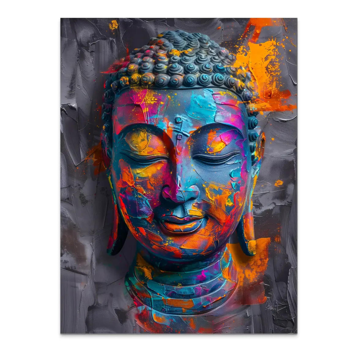 Buddha Farbpoesie Alu Dibond Wandbild
