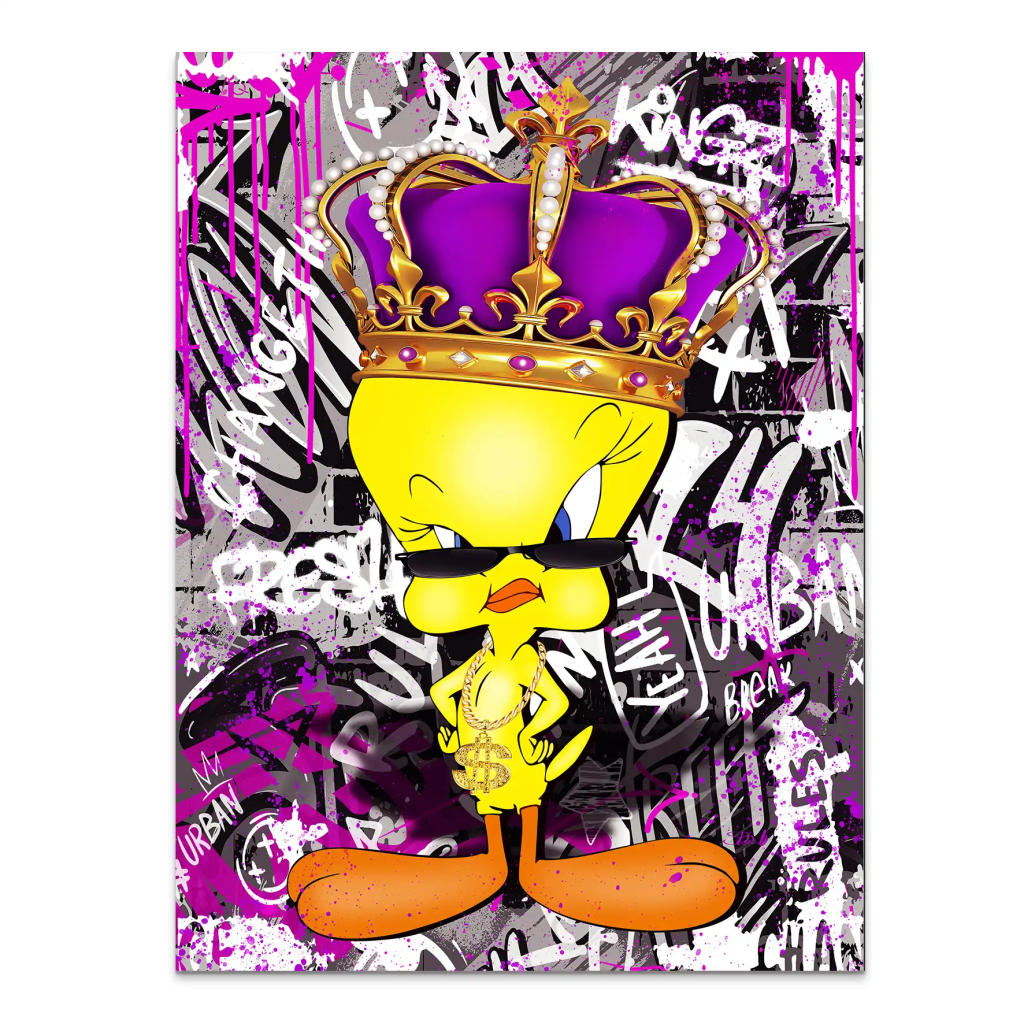 Pop Art Tweety King Aludibond Bild INGALERIE