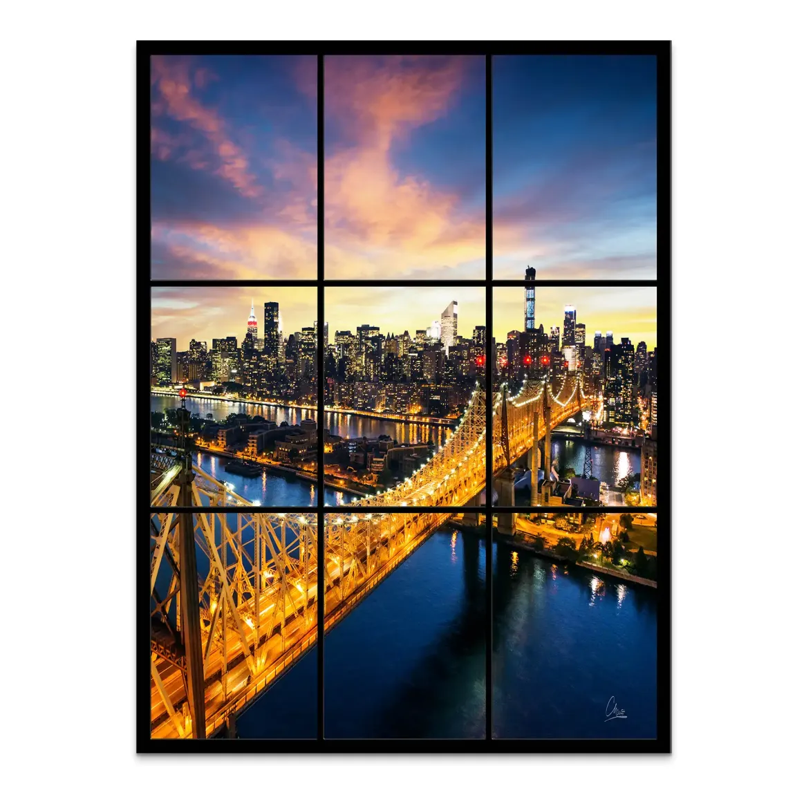City Lights Manhattan Alu Dibond Bild