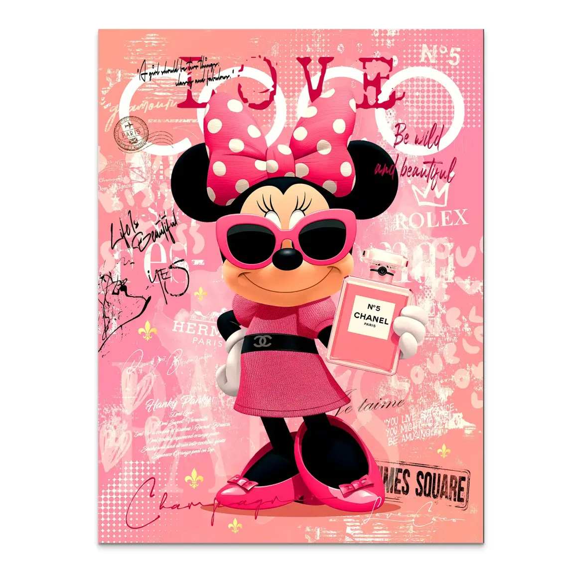 Minnie Maus Love Coco Alu Dibond Wandbild
